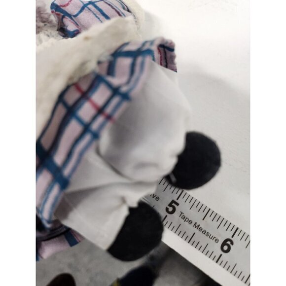 VTG Dutch Boy and Girl Children Miniature Dolls Old World Plaid Clothes Ceramic - Picture 7 of 7